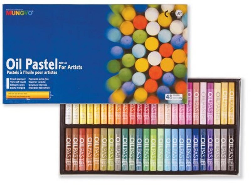Mungyo Oil Pastels in Assorted Colours - 11 x 70 mm (Pack of 48) - Image 1